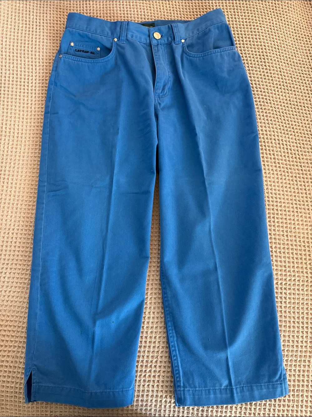 Lauren Ralph Lauren Women's Cropped Ankle Jeans in Bright Blue